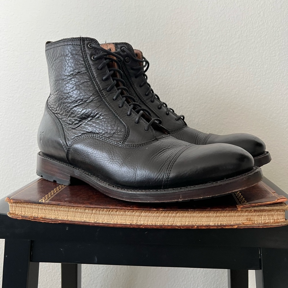 Frye lace up boot